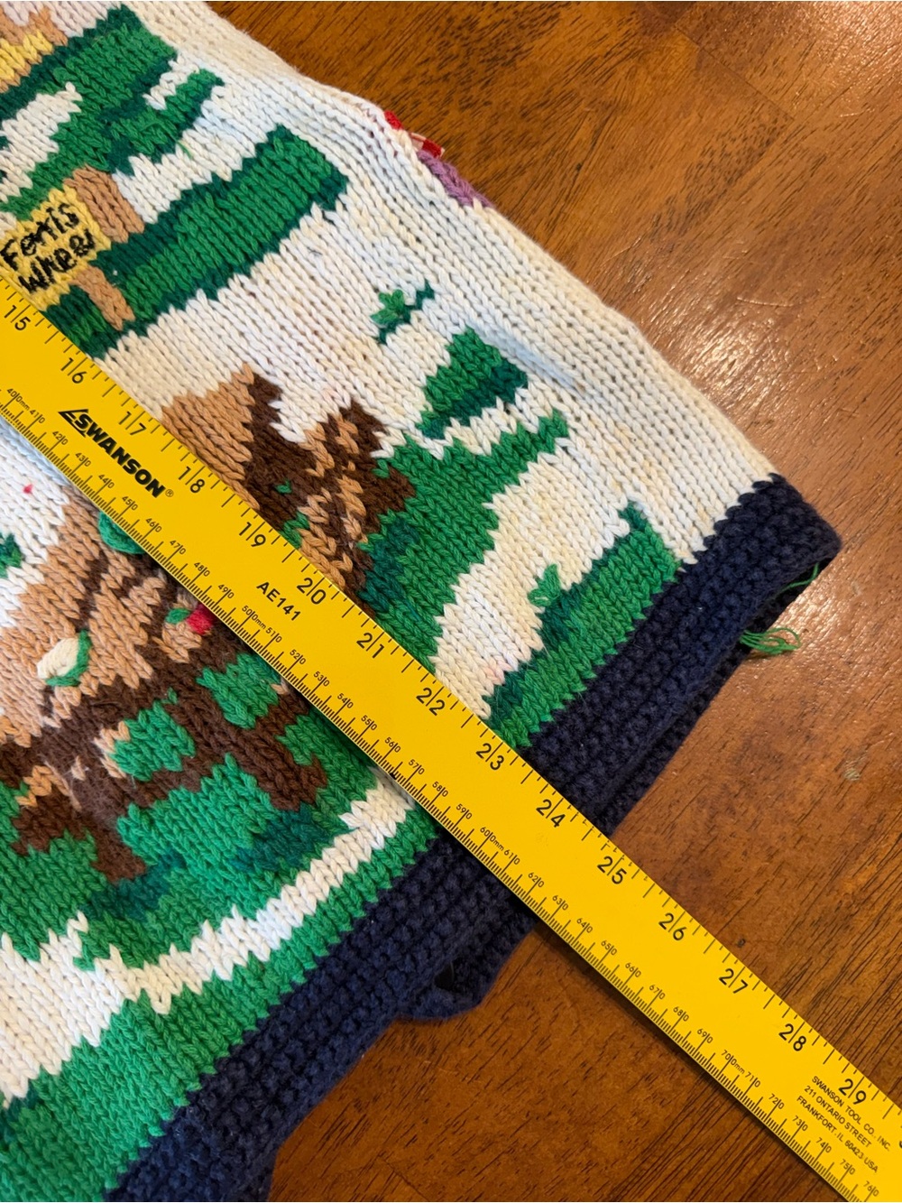 Vtg 90s Eagle's Eye Farm Country Cow Festival Sweater Vest Grandmacore Cotton M - Picture 8 of 11
